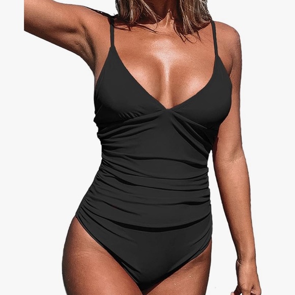 NWT! Tummy Control Black Bathing Suit women’s size Medium - Picture 2 of 7